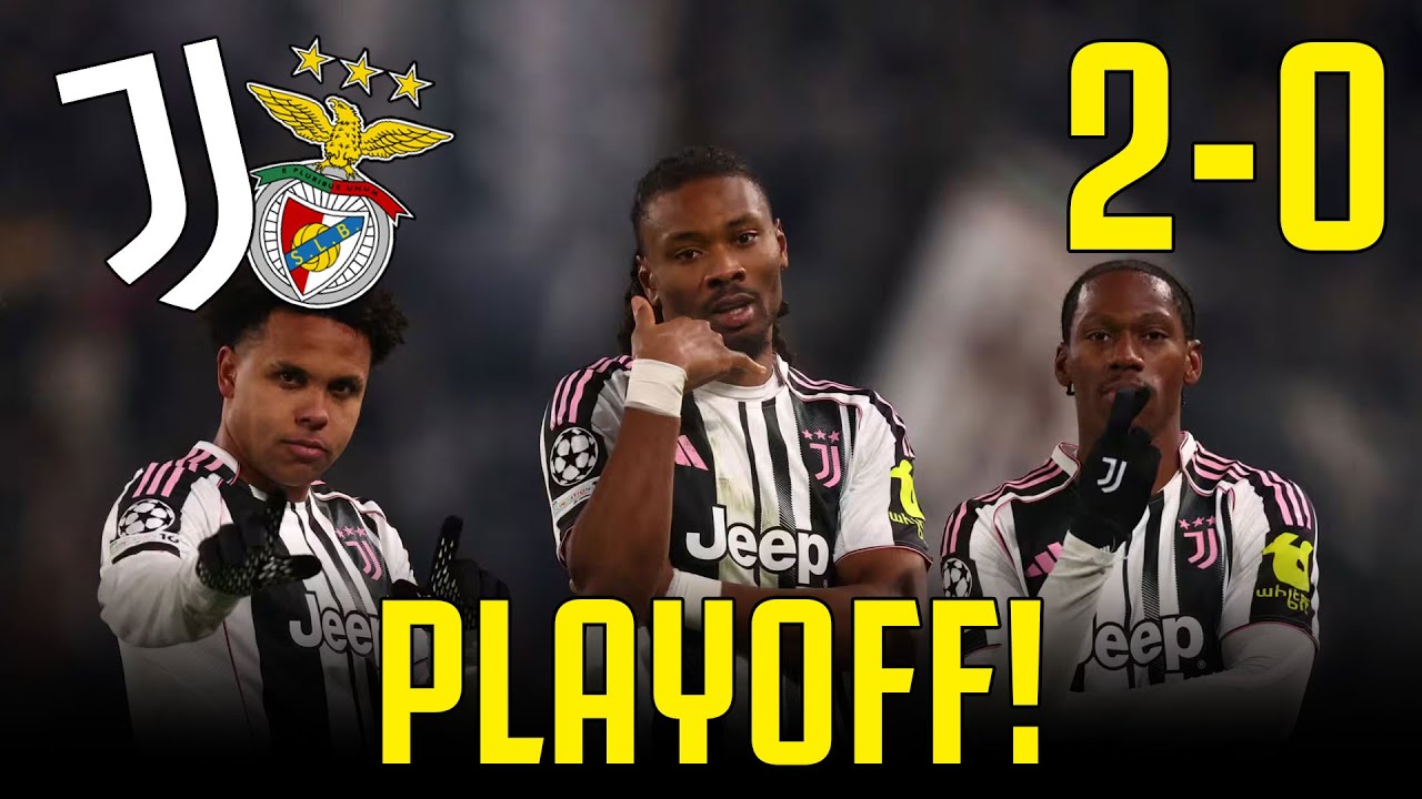 JUVENTUS - BENFICA 2-0 SIAMO AI PLAYOFF! CIAO JOSÈ!