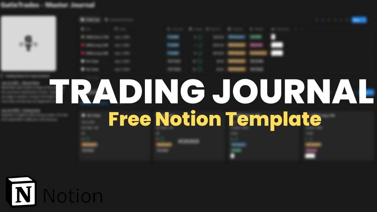 BEST Trading Journal 2025 **FREE NOTION TEMPLATE**