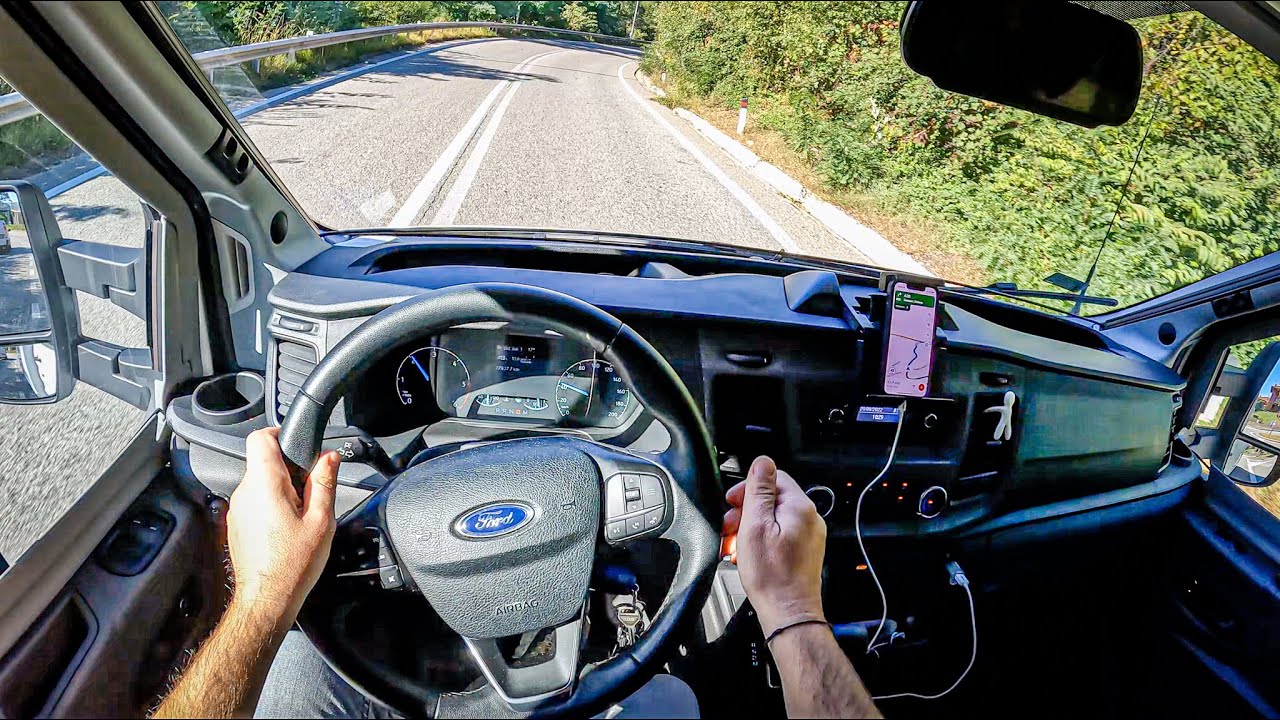 Ford Transit Camper In Switzerland 🇨🇭 |0-100| POV Test Drive #1362 Joe Black