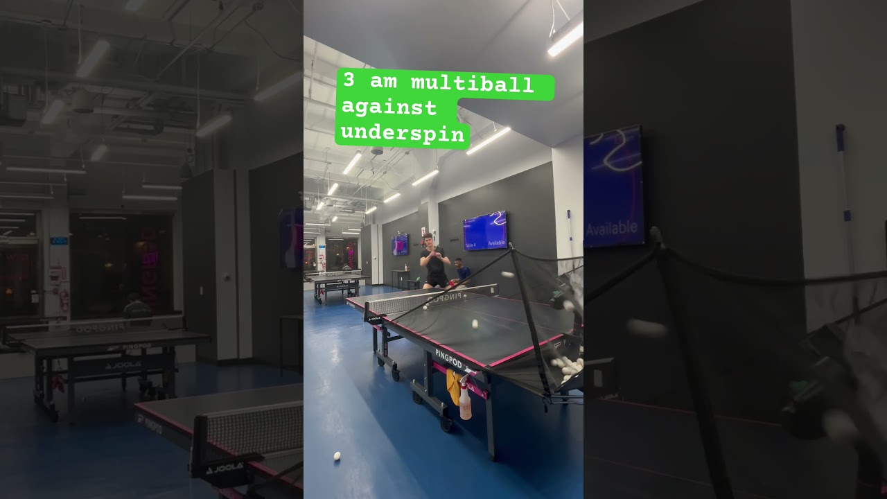 3 am multiball  after session #pingpod #sports #pingpong #tabletennis #shorts #multiball