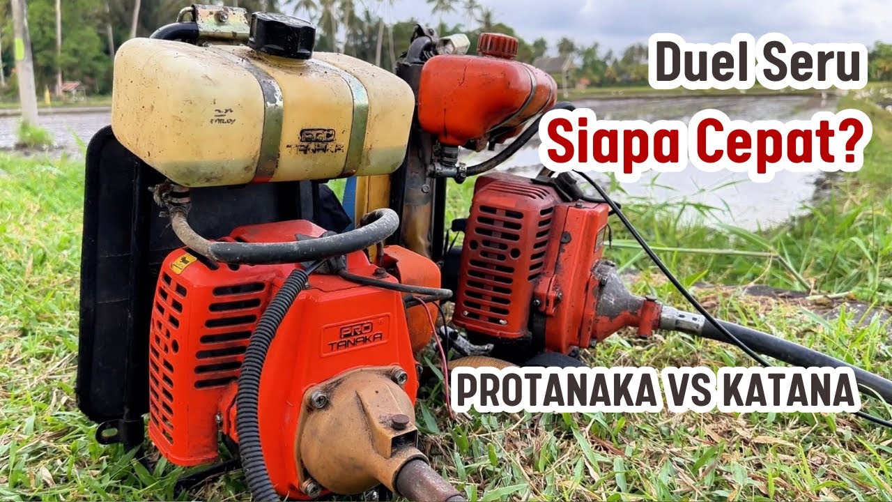 Duel Mesin Potong Rumput Pro Tanaka VS Katana