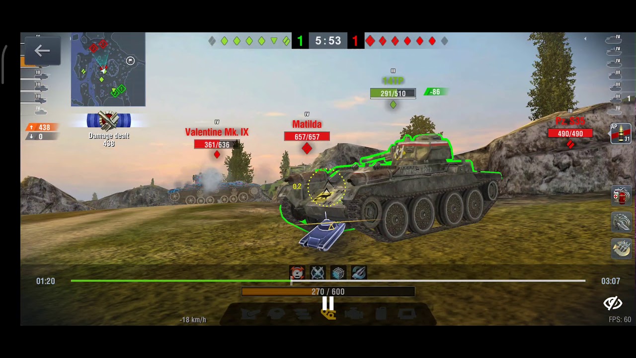 WoT Blitz Operation Colosseum Valentine Mk. IX Premium Tank Battle
