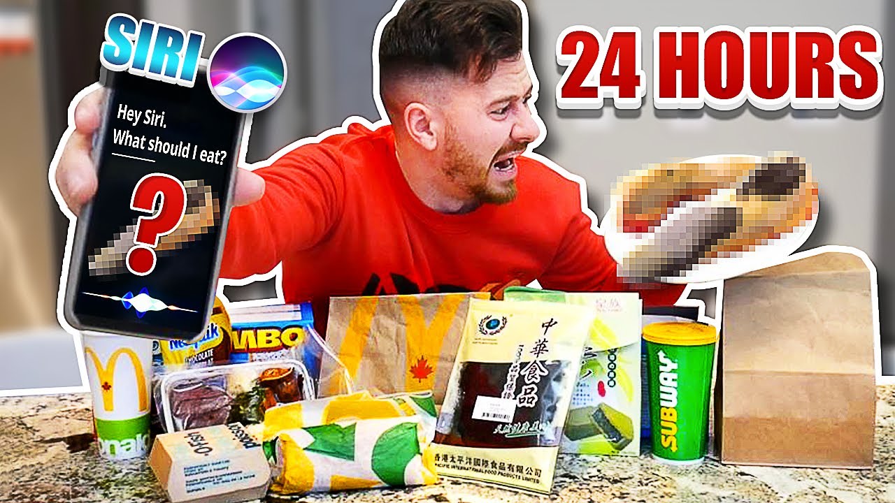 I Only Ate Foods SIRI Picked For 24 Hours!! *SIRI CONTROLS MY LIFE*