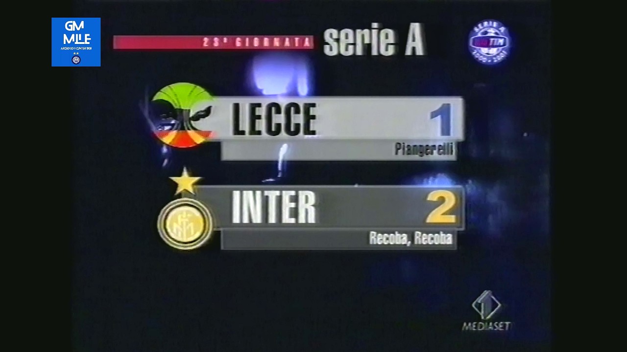 2000-01 (23^ - 18-03-2001) Lecce-INTER 1-2 [Recoba,Piangerelli,Recoba] Servizio Controcampo Italia1