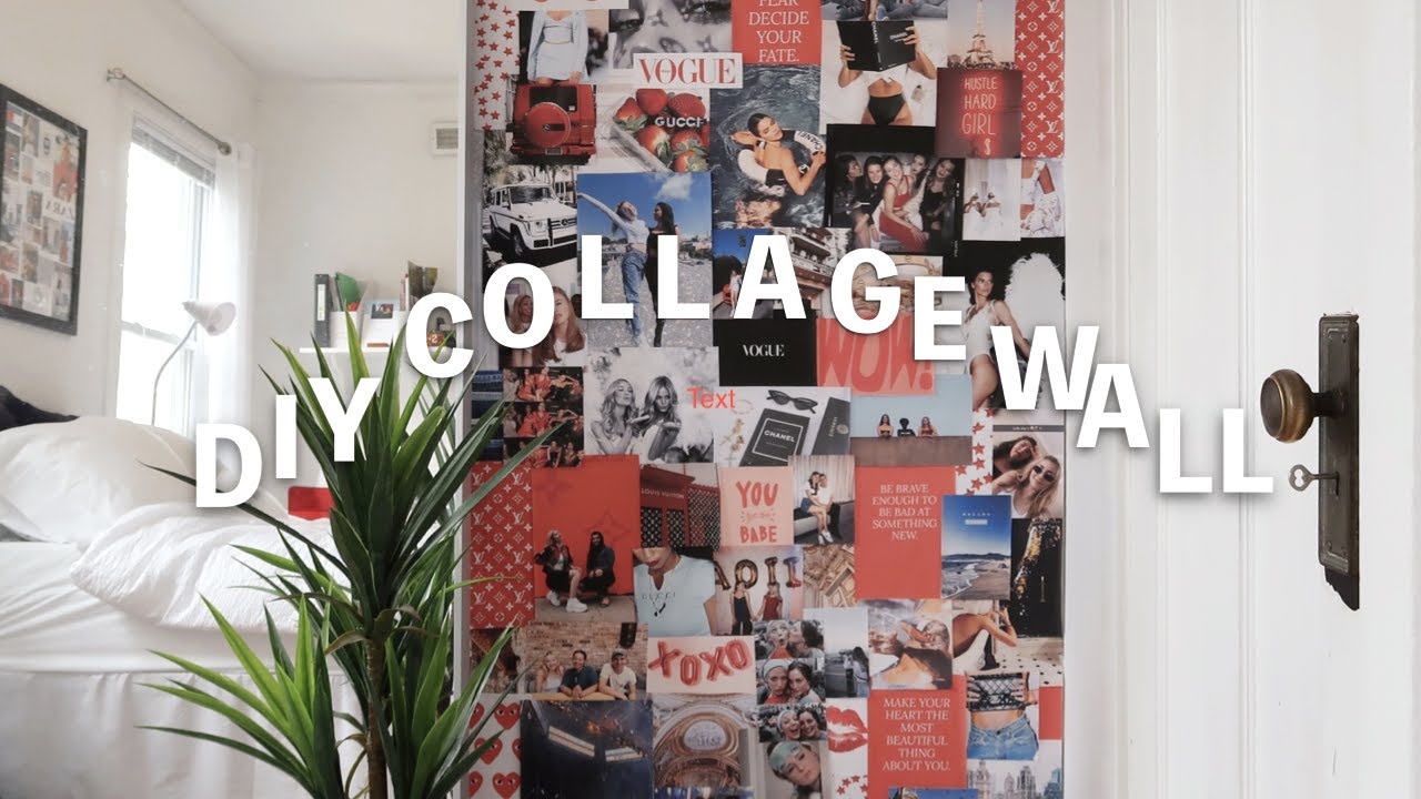 diy aesthetic collage wall