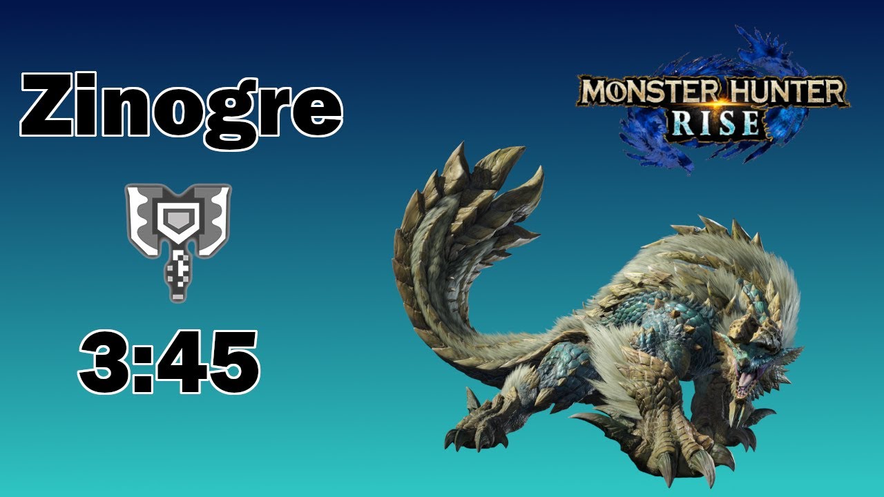 MH Rise | Charge Blade Zinogre Solo in 3:45