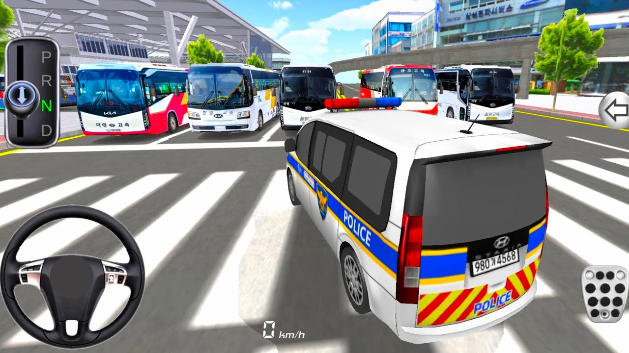 Police Car Stops To Regulate Parked Bus | 3D Driving Class Gameplay 2026