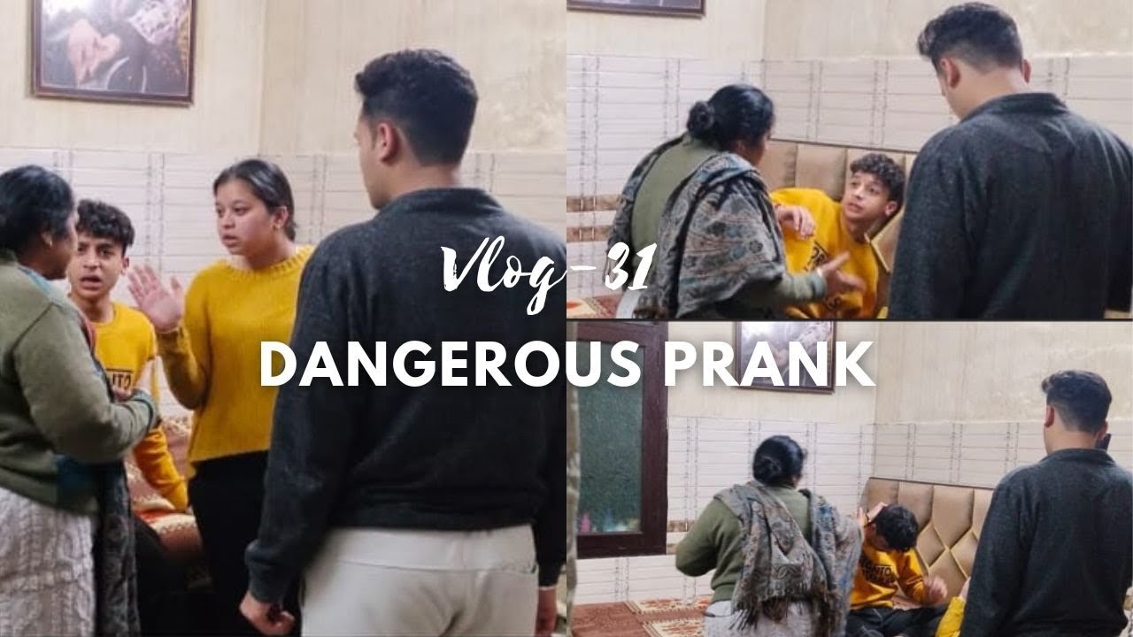 Bhai Pe Kiya Dangerous Prank 😱 | Aakhri Tak Dekho Rone Lag Gaya 😿 | Bhai gussa ho gya 😾|| Vlog-31 ||