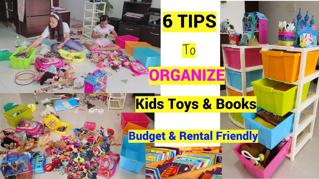 Kids Toys & Books Storage & Organization Ideas In Small Space -Budget Friendly & Rental Freindly