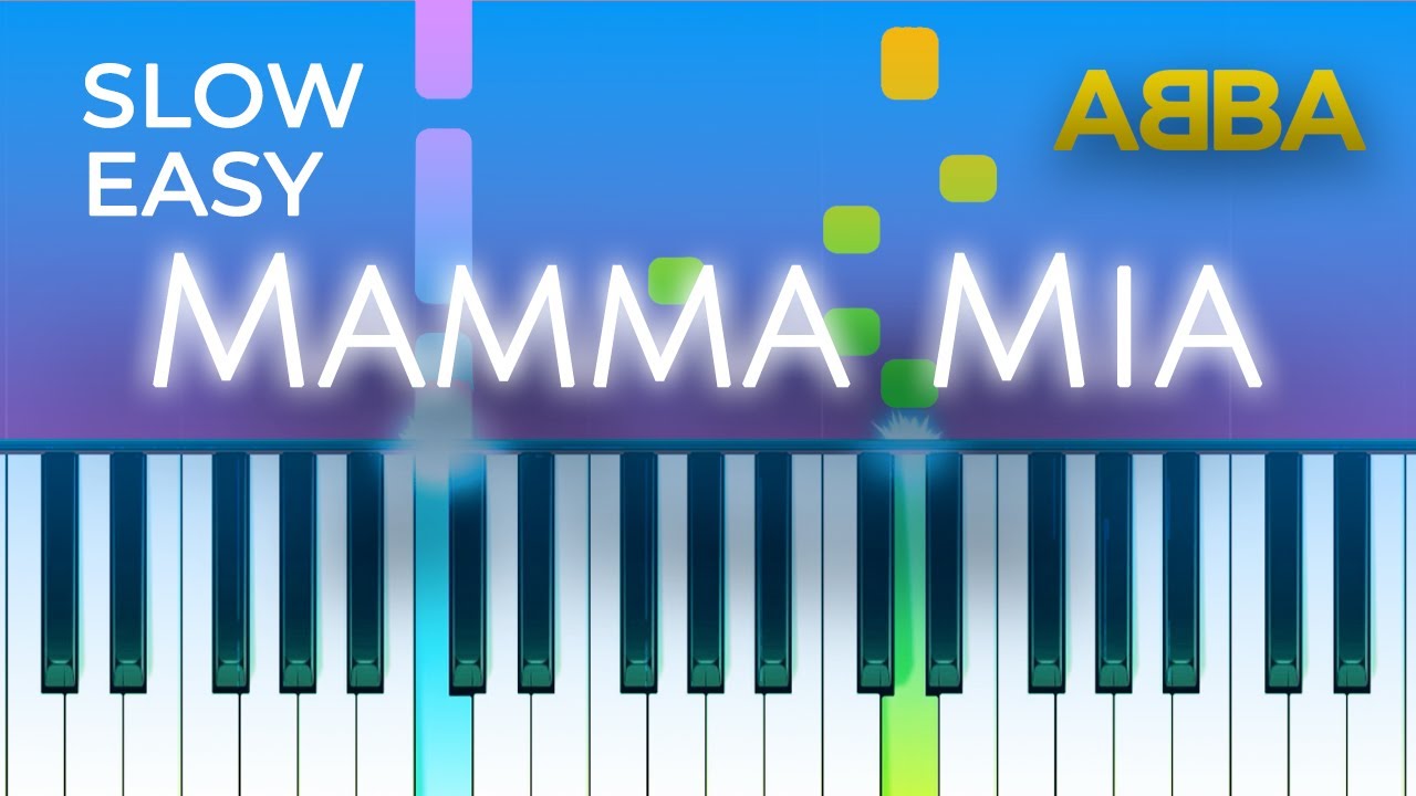 ABBA - Mamma Mia - SLOW EASY Piano TUTORIAL by Piano Fun Play