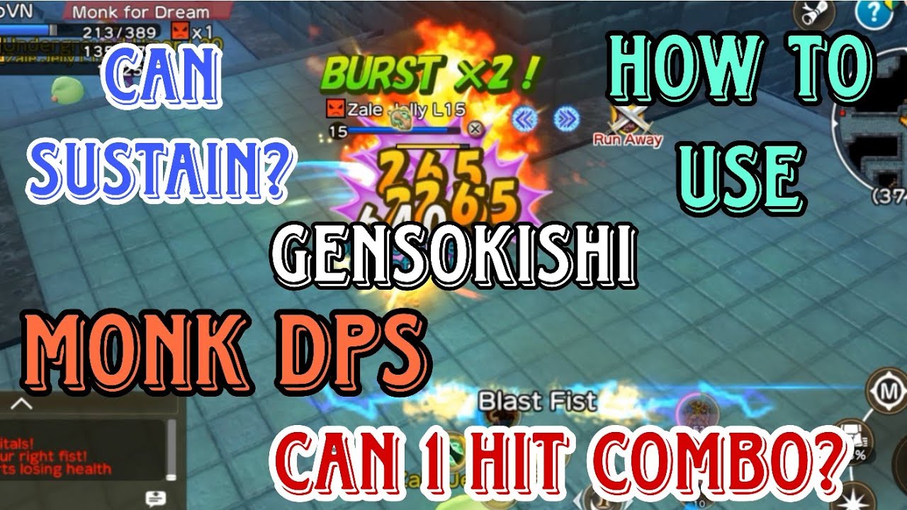 HOW TO USE MONK | MONK BUILD | GENSOKISHI | MONK COMBO