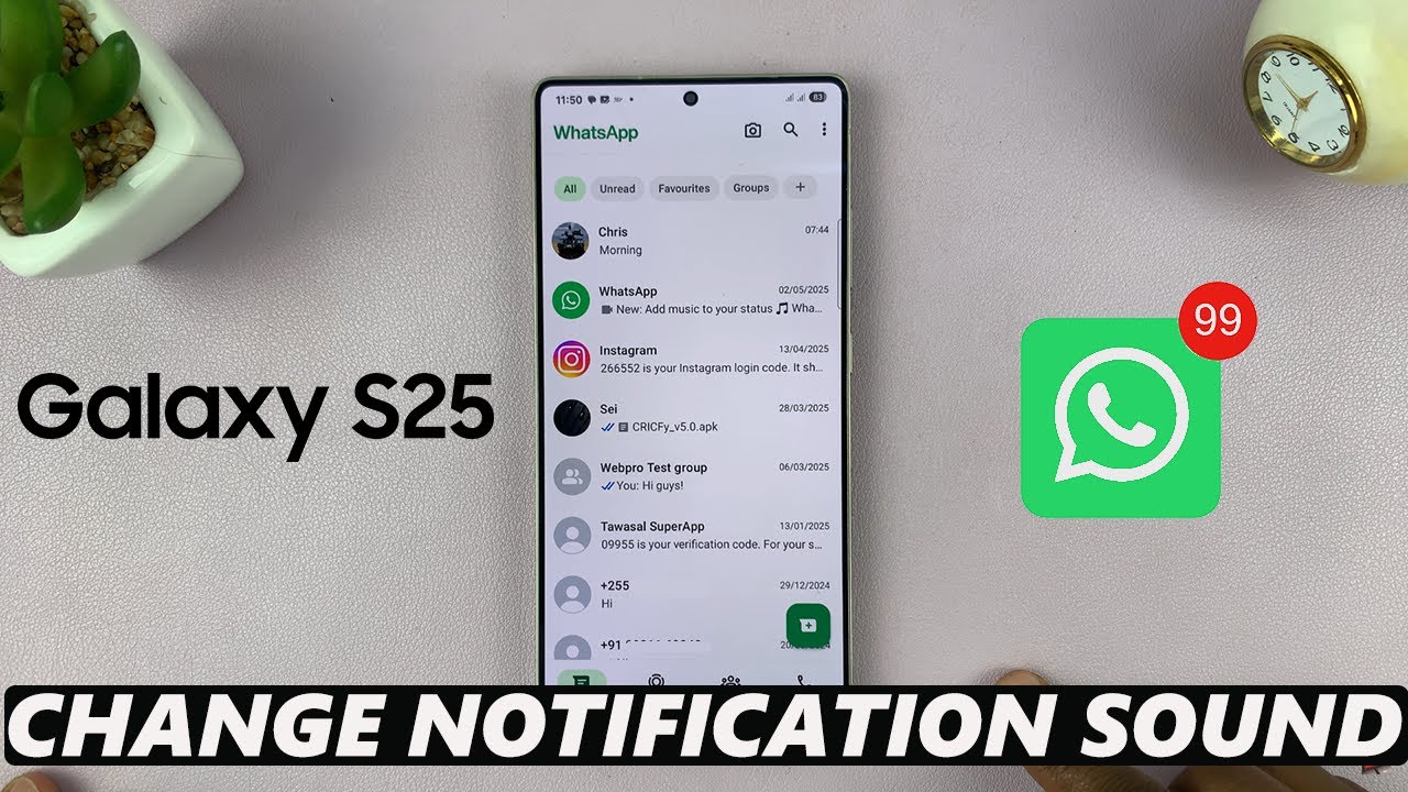 How To Change WhatsApp Notification Sound On Samsung Galaxy S25 / S25 Ultra