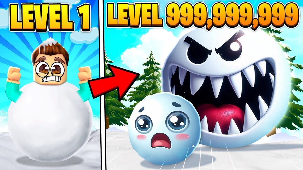 ROBLOX EAT A SNOWBALL 😂 SIMULATOR...