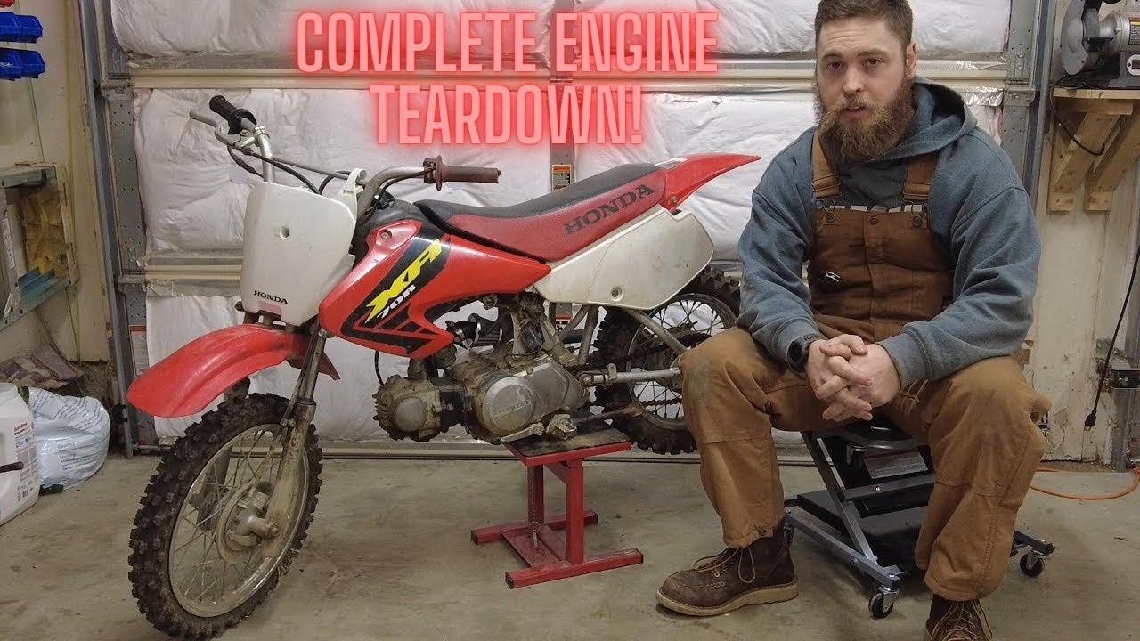 250 Dollar Honda XR70 Engine Seized! Can It Be Saved? Part 1.(Complete Engine Teardown)