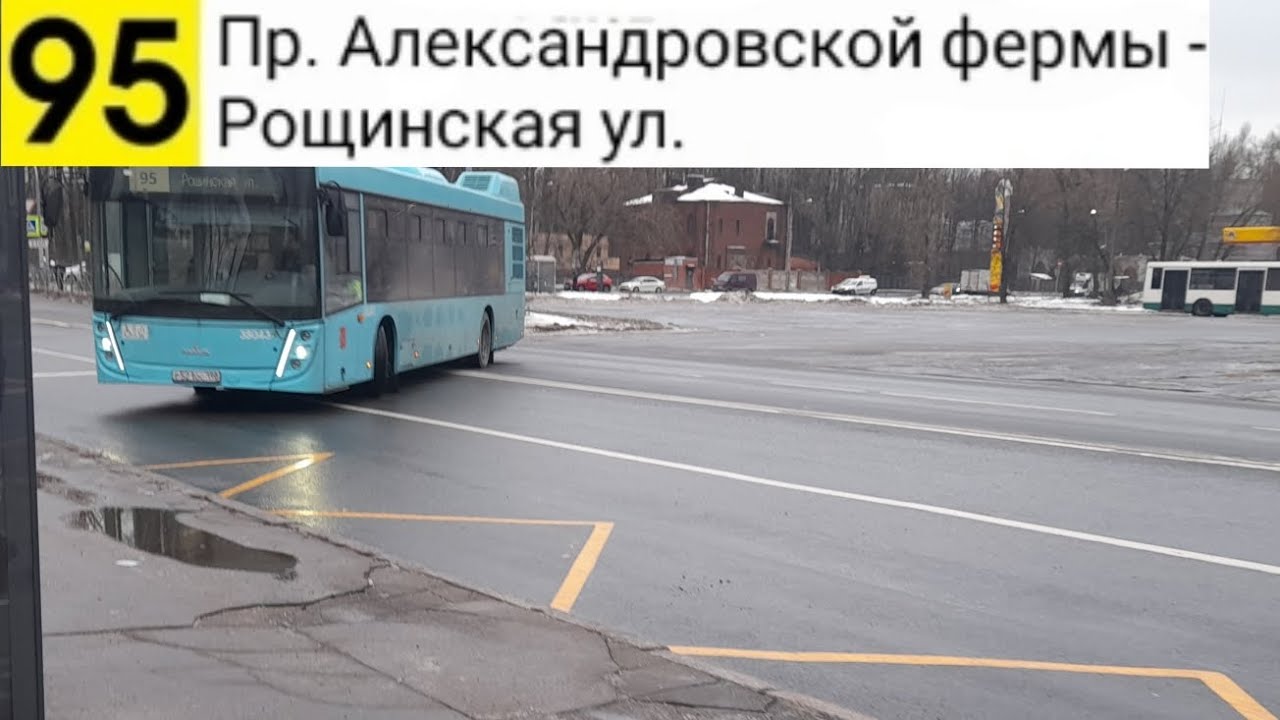 Автобус 95. Пр. Александровской фермы - Рощинская ул.