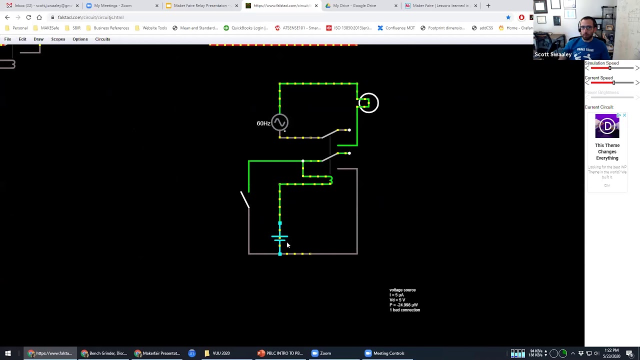 Latching Relay Circuit with Restart Example