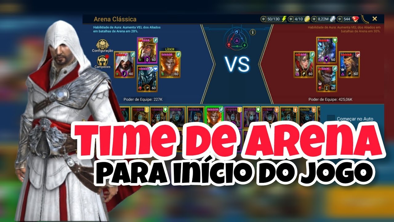 Time de arena para iniciantes - aprenda como montar seu time no início do jogo - RAID SHADOW LEGENDS