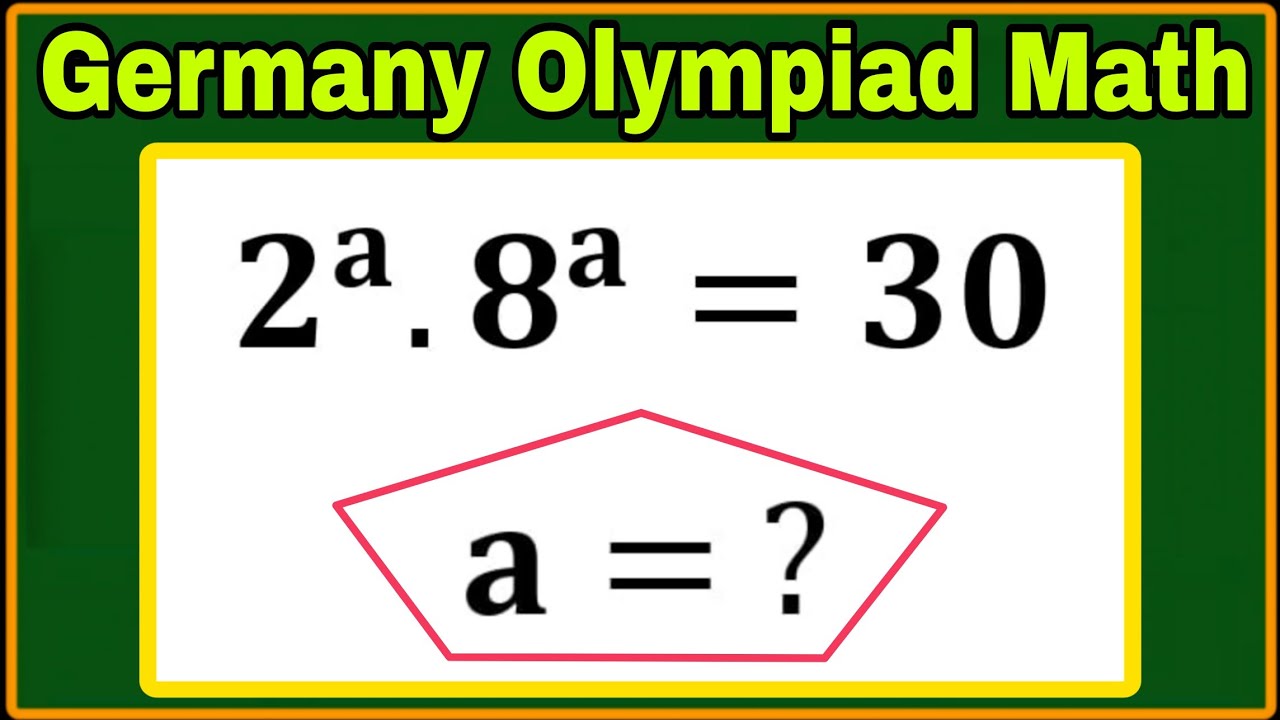 Germany| An Interesting Algebra Olympiad Math Problem| Brain Buster Math| Can you solve this? 