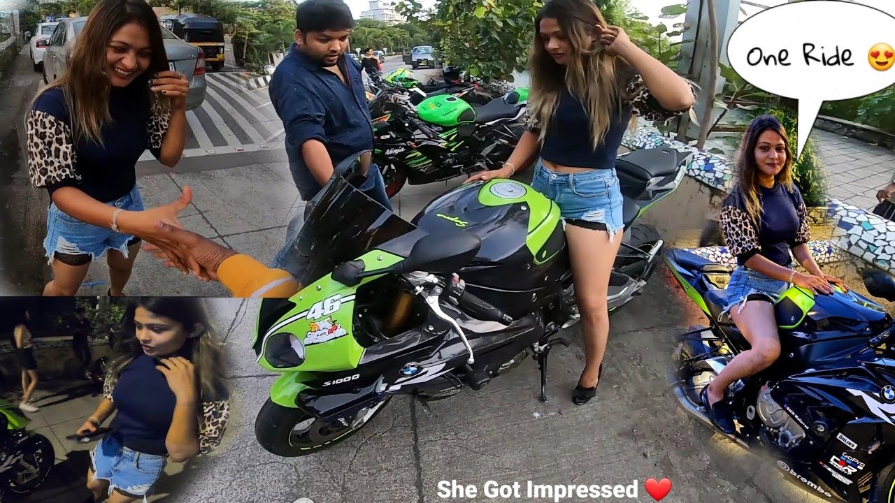 Princi Sanju Riding My Superbike BMW S1000RR😍|Her First Superbike Ride|Z900 Rider