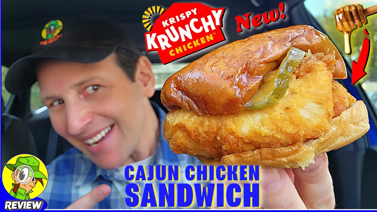 Krispy Krunchy Chicken™ CAJUN CHICKEN SANDWICH Review 🌞🌶️🐔🥪 | Peep THIS Out! 🕵️‍♂️