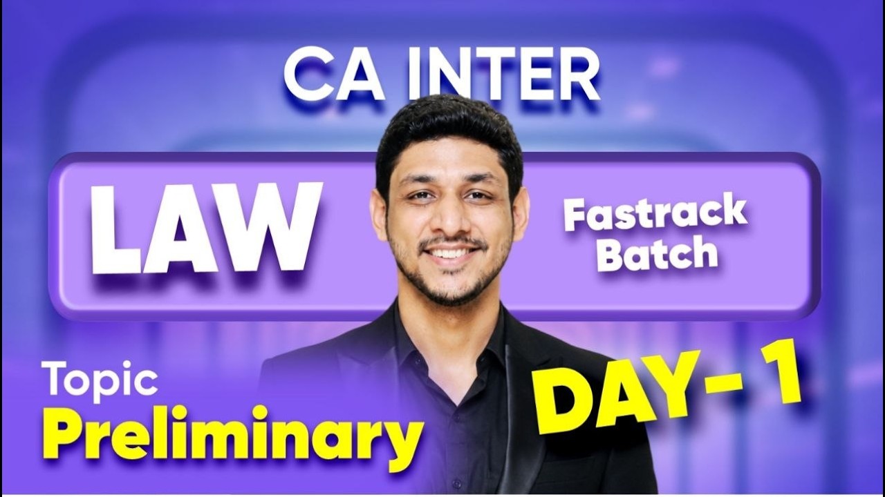 CA Inter Law Fastrack Batch Lecture-1✅| CA Karan Kumar🥇| ICAI #cainter #caexams #cafoundation