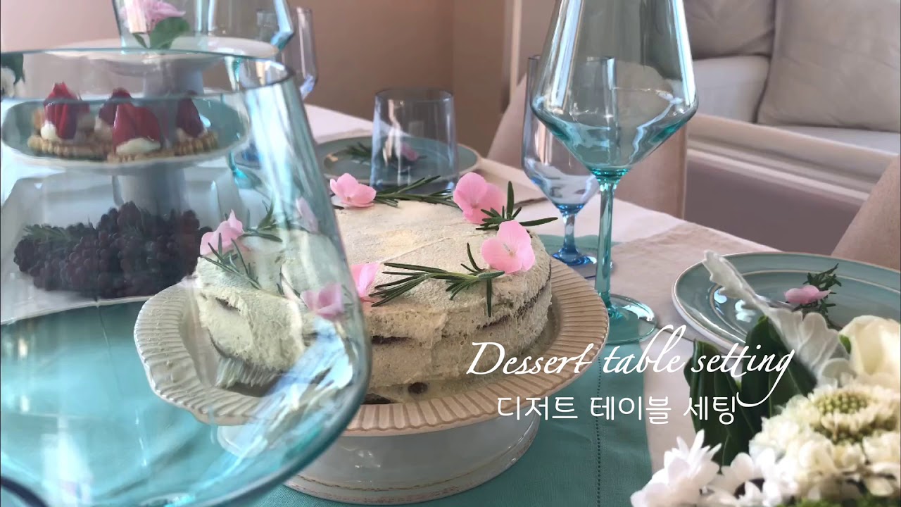 [디저트테이블][테이블세팅] 케이크트레이 없이도 테이블 예쁘게 연출하는 팁, Table setting, Dessert table