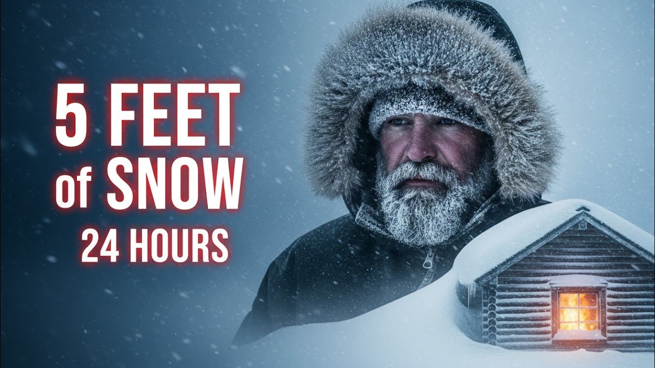 5 Feet of Snow in 24 Hours!❄️Will the Shelter Survive? #WinterSurvival #HeavySnowfall @Leomaverick-r