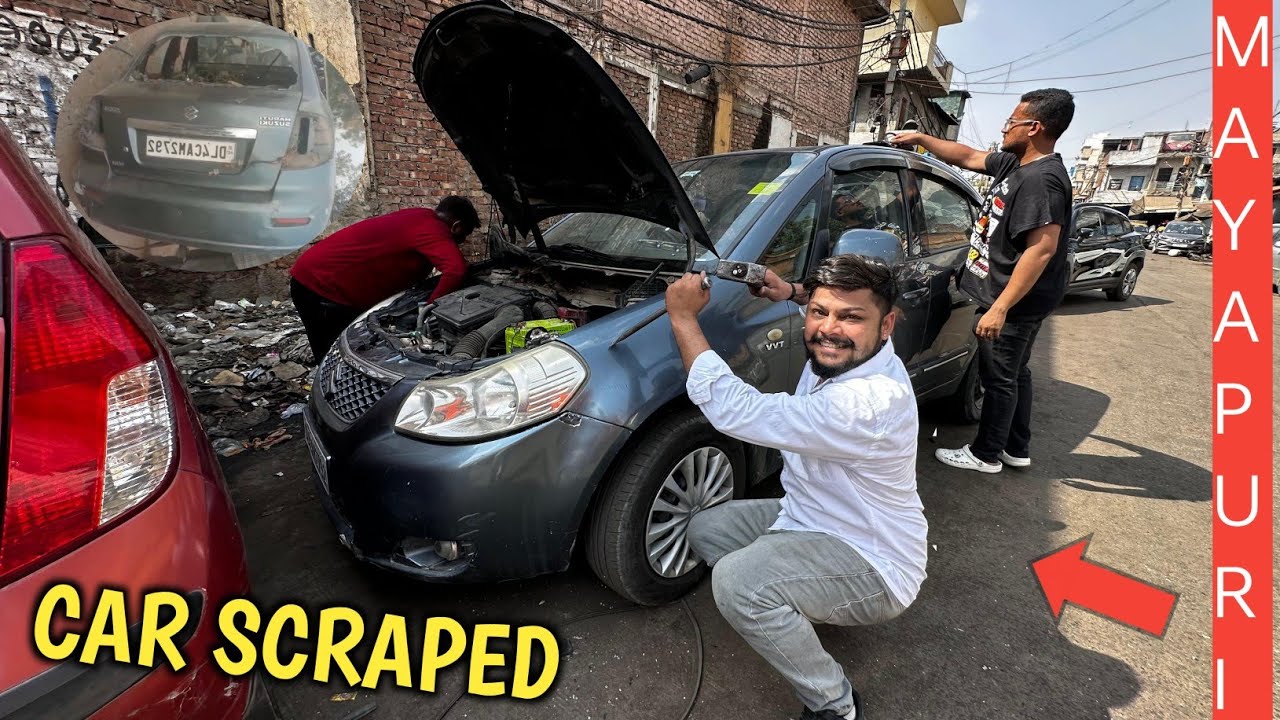 MAYAPURI में कटवा दी अपनी CAR 💔 MAYAPURI CAR SCRAP MARKET | CAR SCRAP PROCESS | MAYAPURI CAR MARKET✅