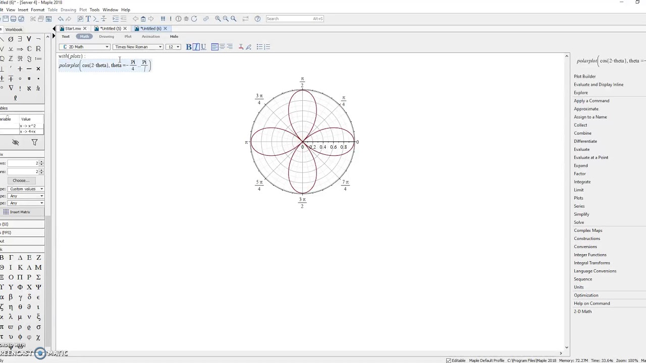 Graphing Polar Functions in Maple