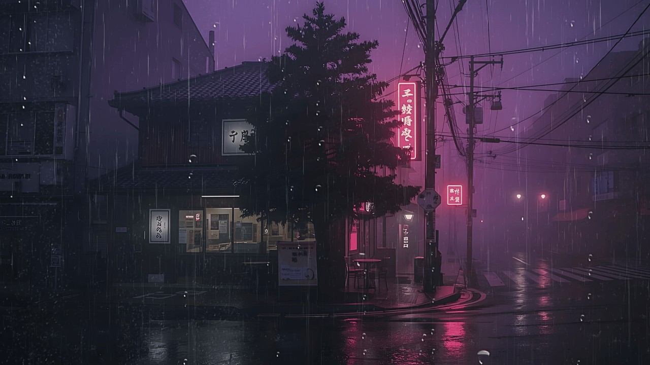 Tokyo Rain at Nightfall (90s) — Nostalgic Lofi Beats for Deep Focus | Playlist Lofi