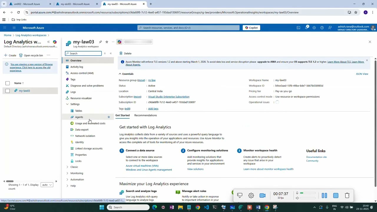 Azure Monitor AMPLS (Azure monitor private link scope) setup