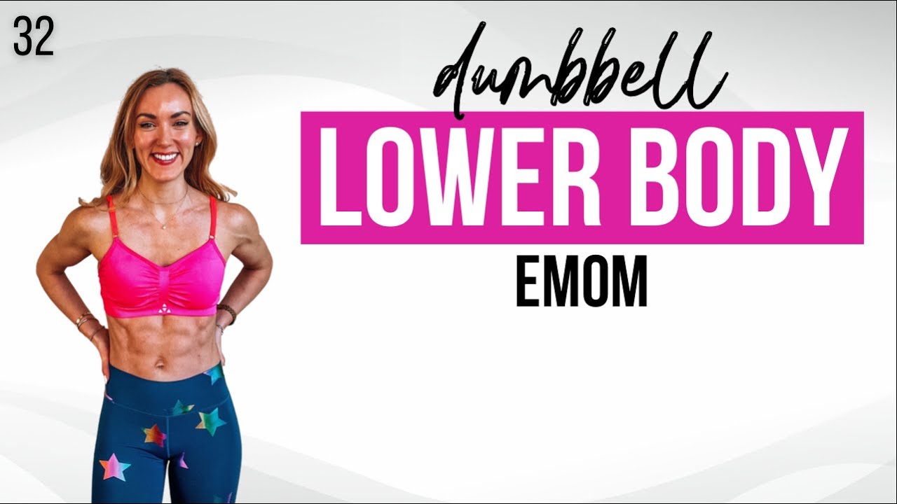 💥 40 Min LOWER Body EMOM Workout With Dumbbells at Home | Legs, Glutes & Thighs | Strong 32
