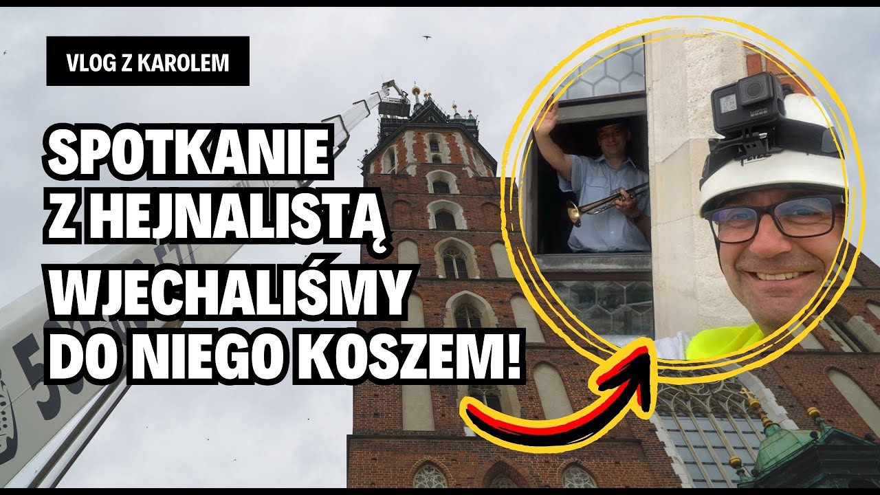 Historia hejnału i odwiedziny Hejnalisty z kosza podnośnika H-70 | EHC Karol Zagajewski