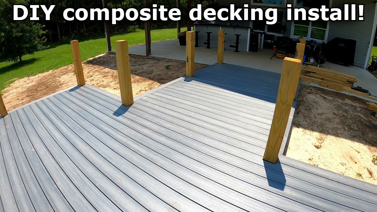 DIY composite decking! Deck build part 3 Ep #823