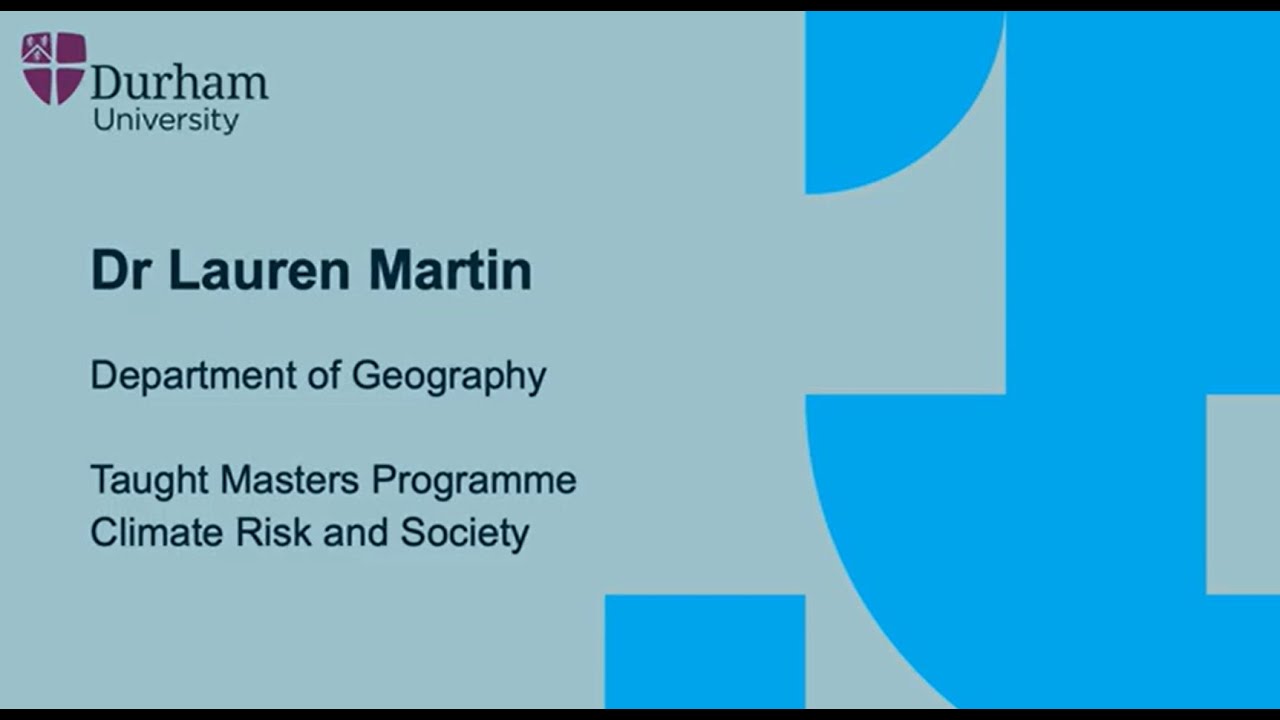 Study an MA/MSc Taught Masters Programme in Climate, Risk and Society