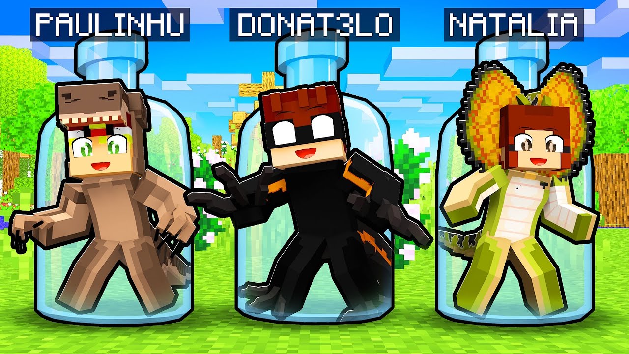 PRESO em UMA GARRAFA como INDORAPTOR no Minecraft!!
