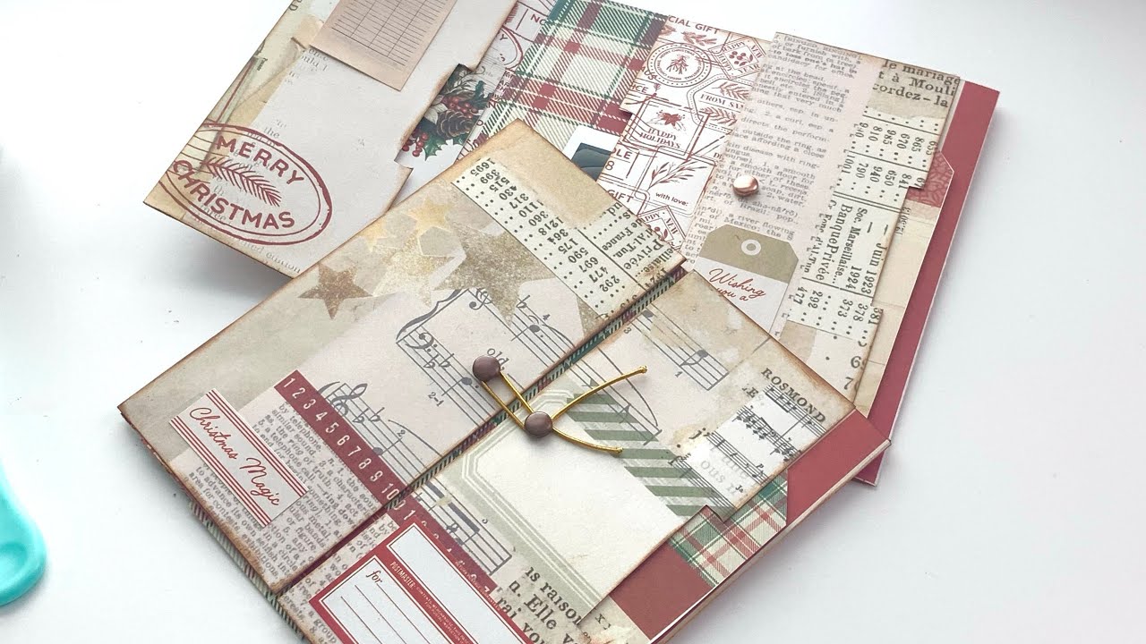 Christmas 🎄 French Door Flip-book Album One Sheet Wonder or 6x6 Paper Pad Tutorial 