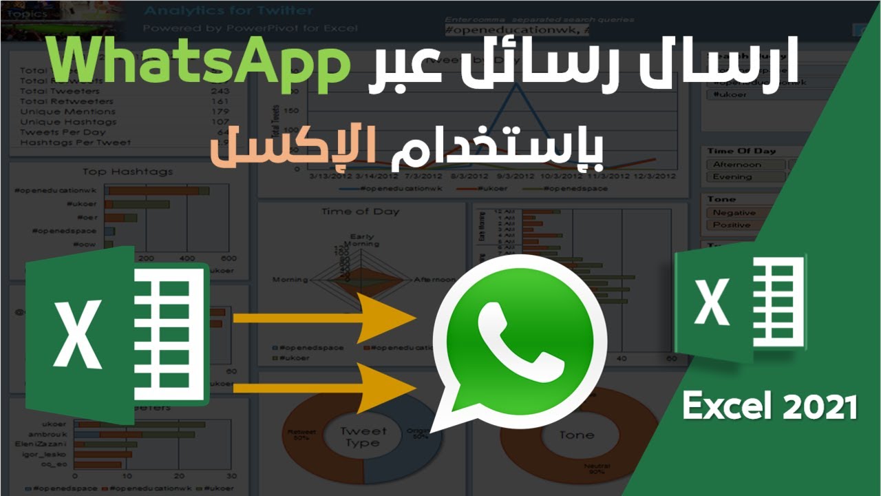 كيفية ربط ملف الاكسيل بالواتس ..مهم جداً لكل موظفين الموارد البشرية