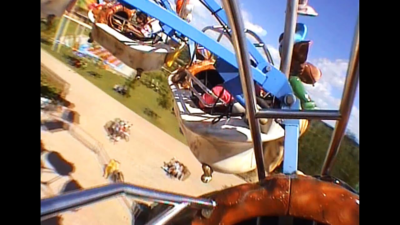 Lossepladsen (Huss Condor) - 2003 Footage and On-Ride POV - BonBon-Land Theme Park Denmark