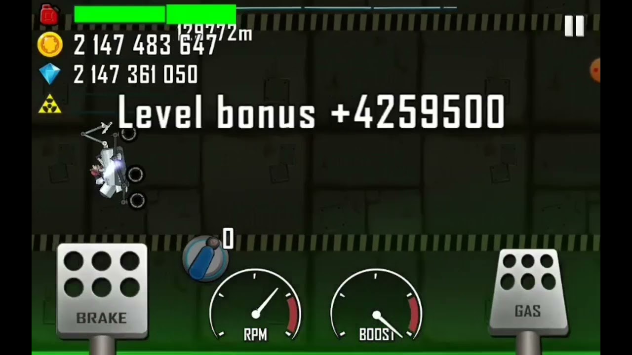 Hill Climb Racing : Moonlander & Nuclear Plant 154401 m ( My Personal Best! )