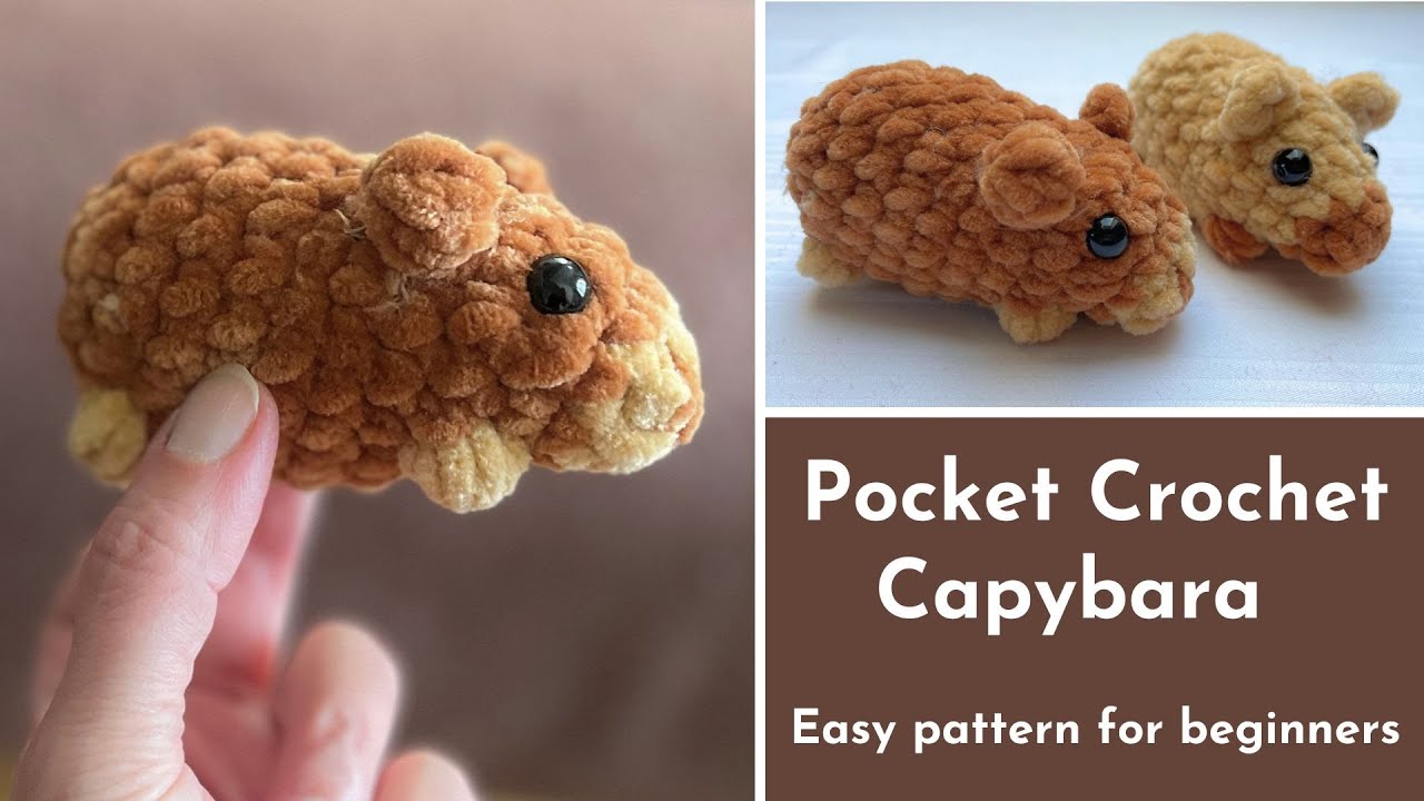 🤎 Вязаная крючком капибара 🐹 Простая схема для начинающих 🤎 #nebeskacrochet #crochetwithlove
