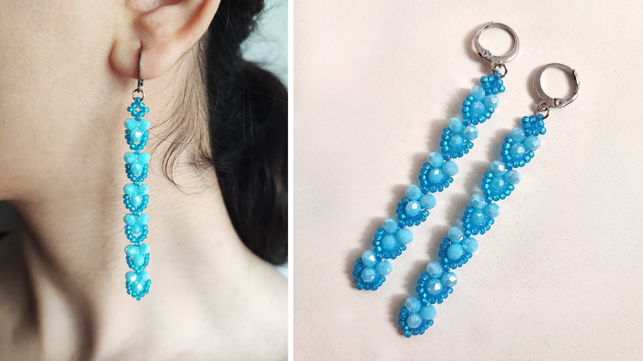 Easy Beaded Earrings Tutorial | DIY Crystal & Seed Bead Jewelry