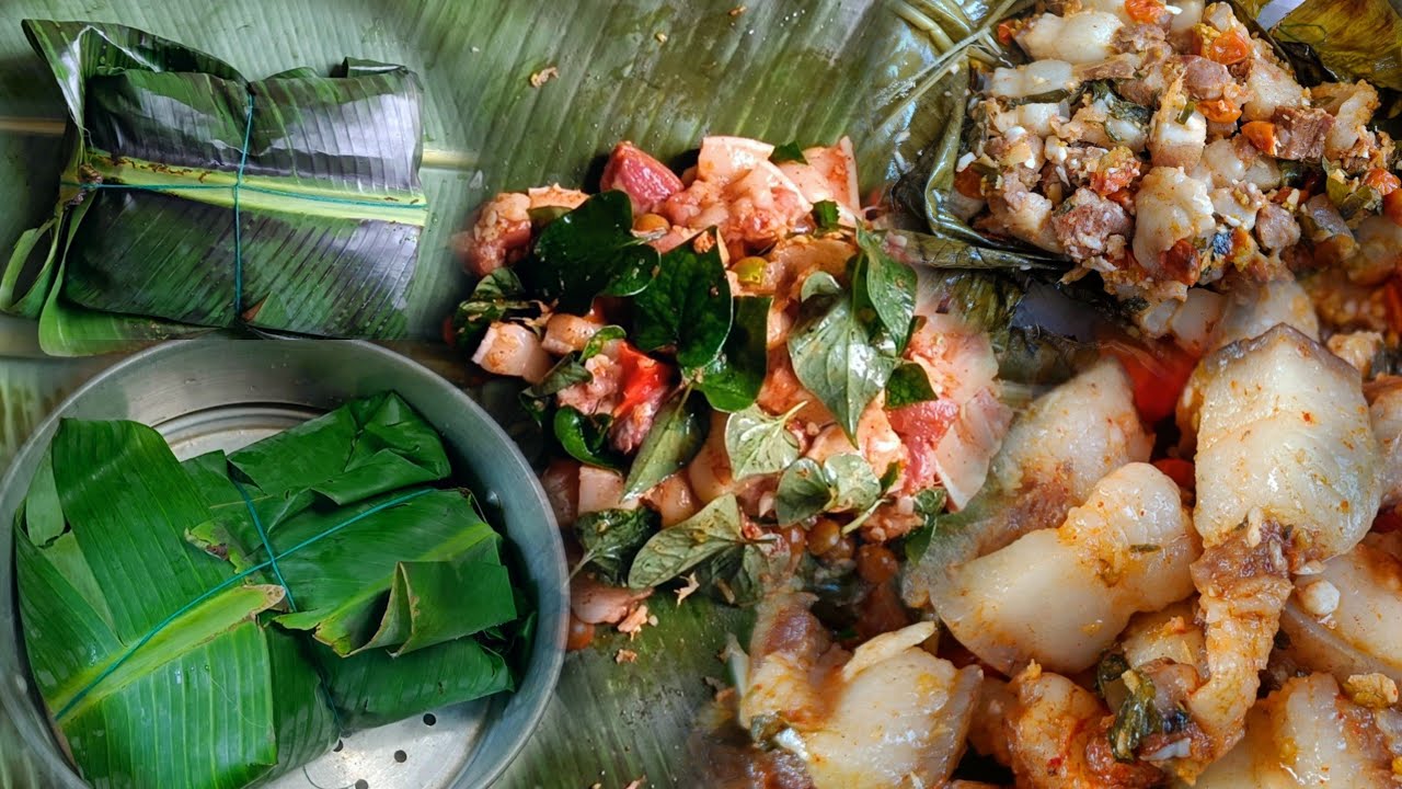 Steamed Pork in Banana leaf | Steamed Pork Recipe | Northeast India Traditional Pork Recipe |