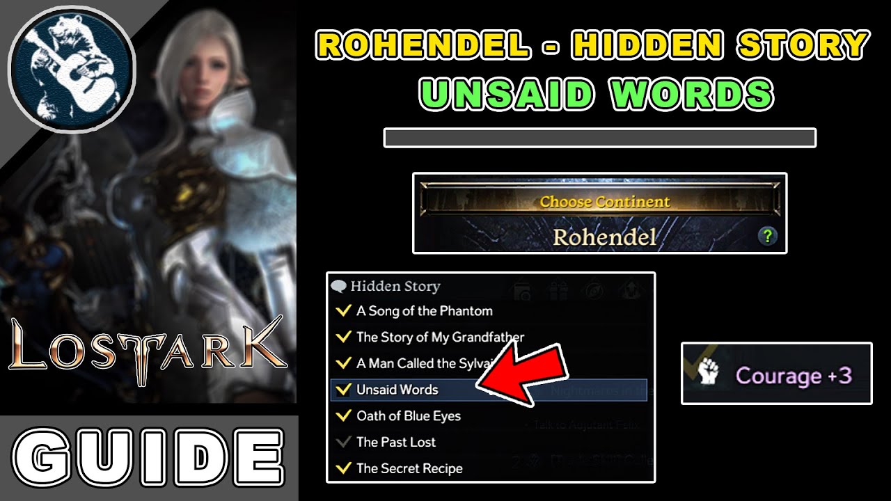 Unsaid Words Location in Lost Ark | Rohendel Hidden Story Locations Guide