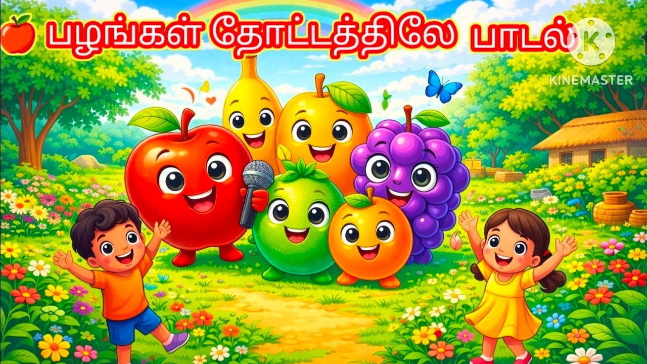 🍎 பழங்கள் தோட்டத்திலே | Fun Tamil Fruits Song for Kids 🎶🥭🍌