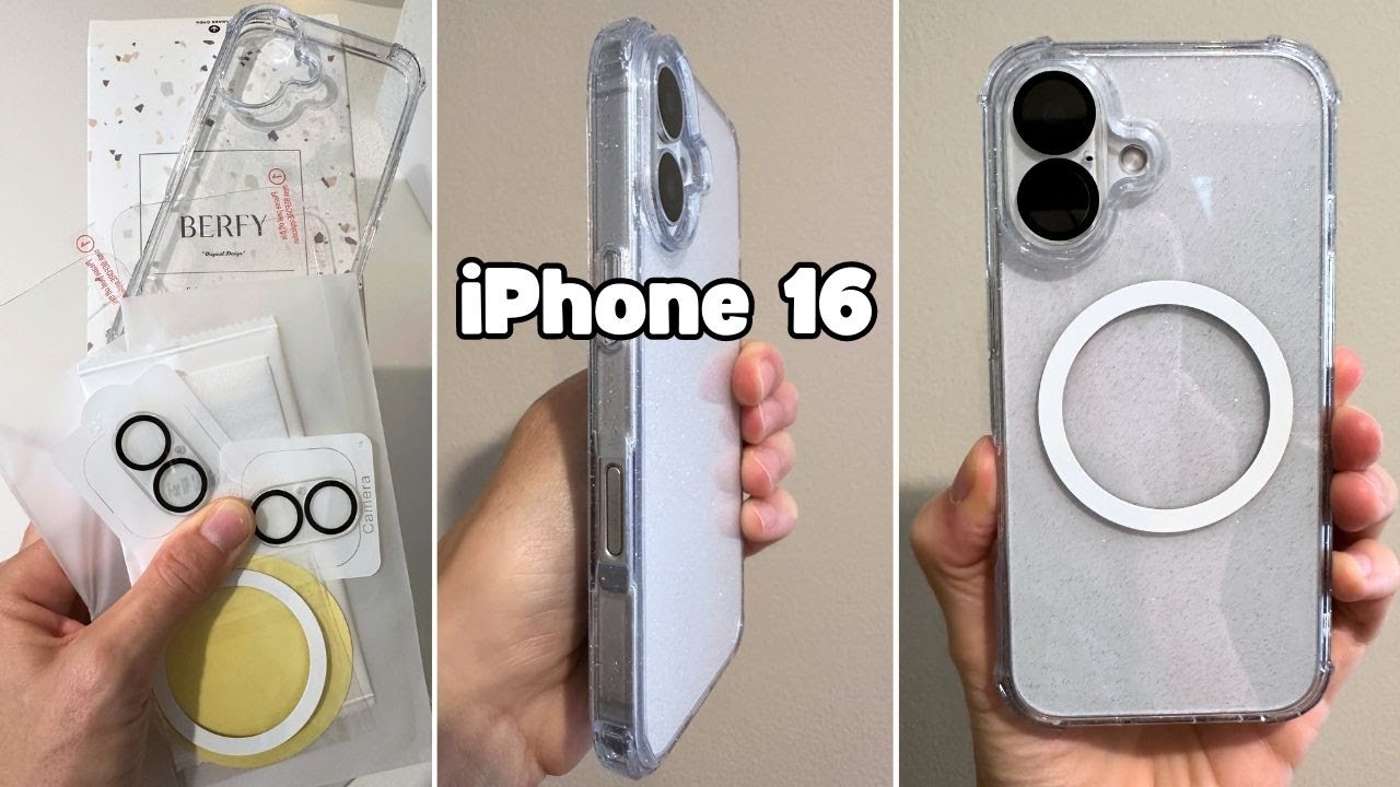 Чехол Berfy Clear Glitter для iPhone 16 | Полная демонстрация + обзор