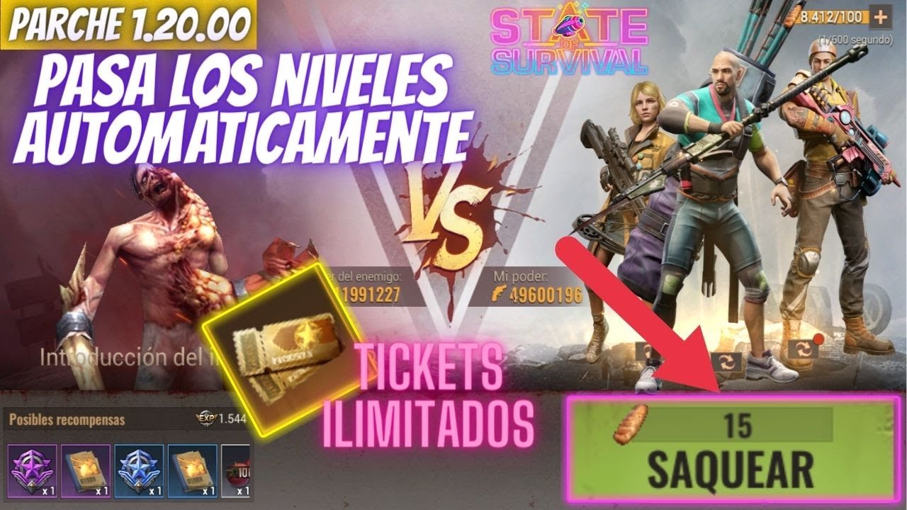 State of Survival: CONSIGUE TUS TICKETS DE ASPECTO Y RECURSOS CON ESTE TRUCO.