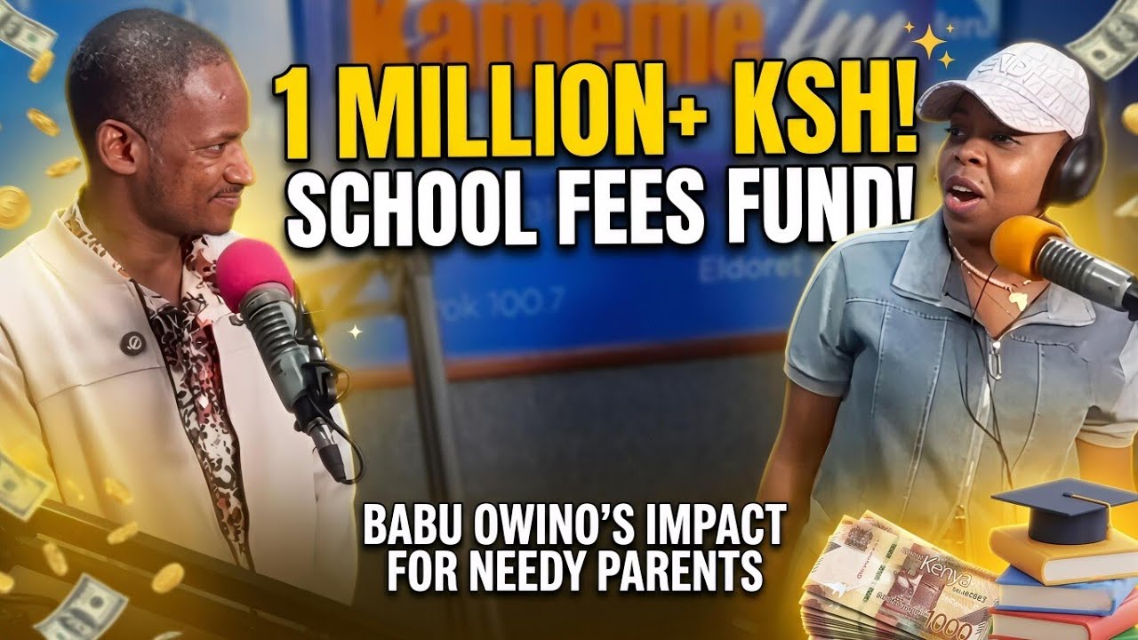 RIGGY G CALL DURING BABU OWINO AT KAMEME GIVING OUT SCHOOL FEES WITH MUTHONI WA KIRUMBA