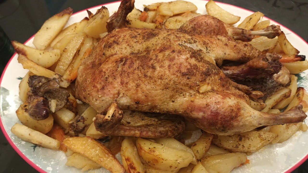 Патица с картофи и моркови на фурна