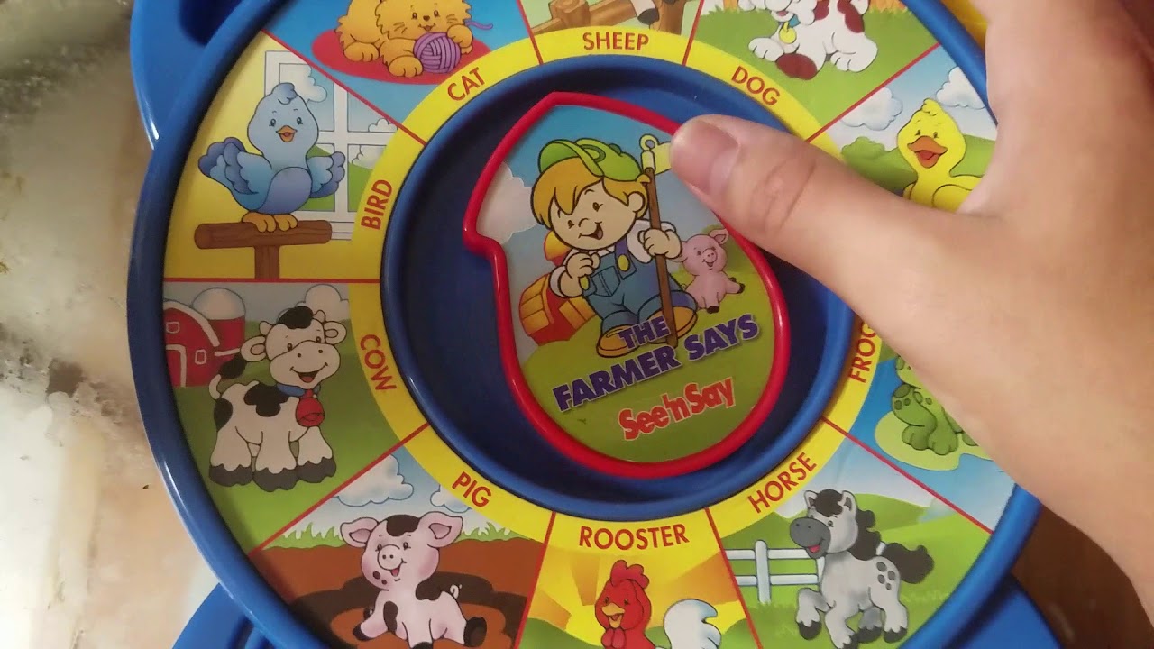 See n say the farmer says blue toy 2000 Mattel Amazon